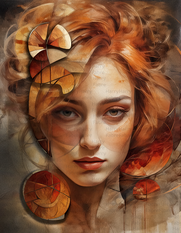 Portrait traduisant la mélancolie et la tristesse. Art numérique, mélange d'IA et de 2D 
Portrait expressing melancholy and sadness. Digital art, a blend of AI and 2D